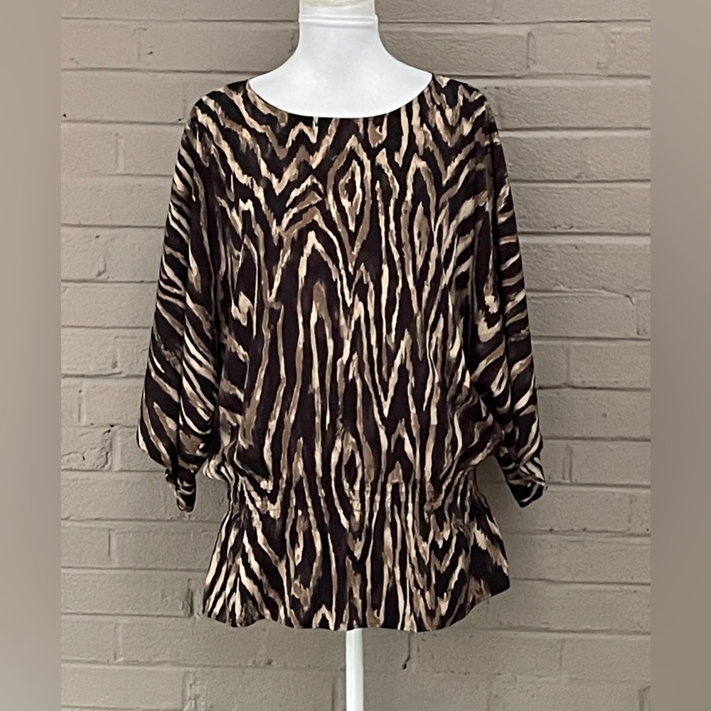 Chico’s  print peplum blouse  16